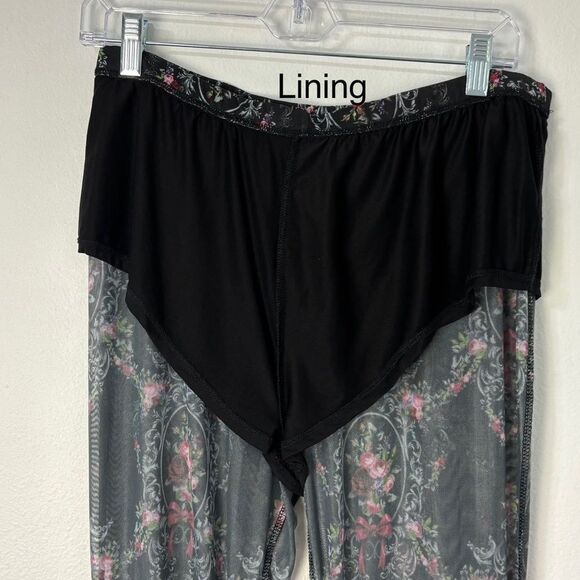 Widow Black Dark Floral Mesh Pant Set XL Whimsigoth Dark Romance Feminine Witchy - Picture 8 of 15